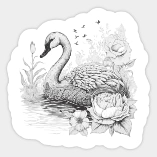 Beautiful Swan Sticker